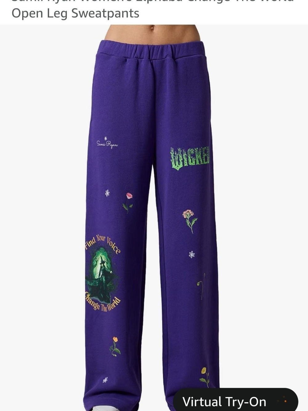 SAMI RYAN Wicked Graphic Purple Sweatpants